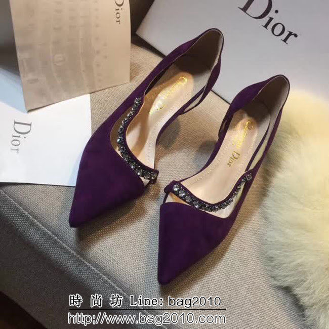 DIOR迪奧 2018秋季新款 磨砂皮 高跟女單鞋 QZS1876